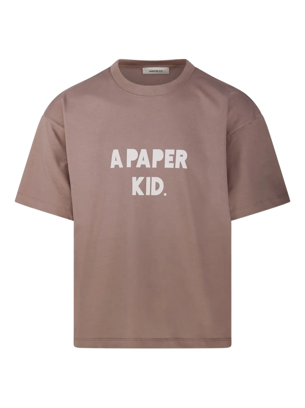 A Paper Kid Text-print T-shirt In Brown