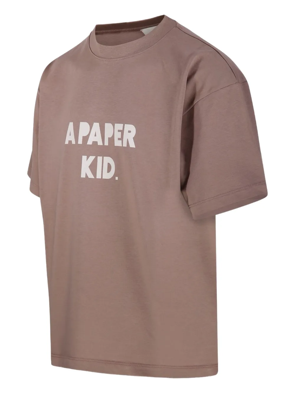 A Paper Kid Text-print T-shirt In Brown