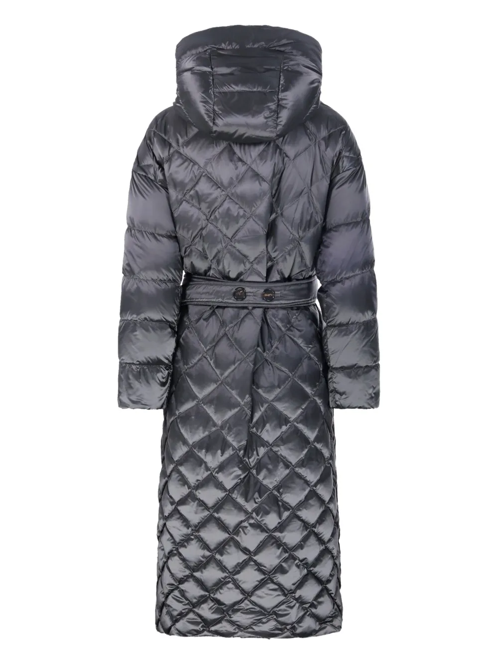 Max Mara quilted belted coat - Grijs