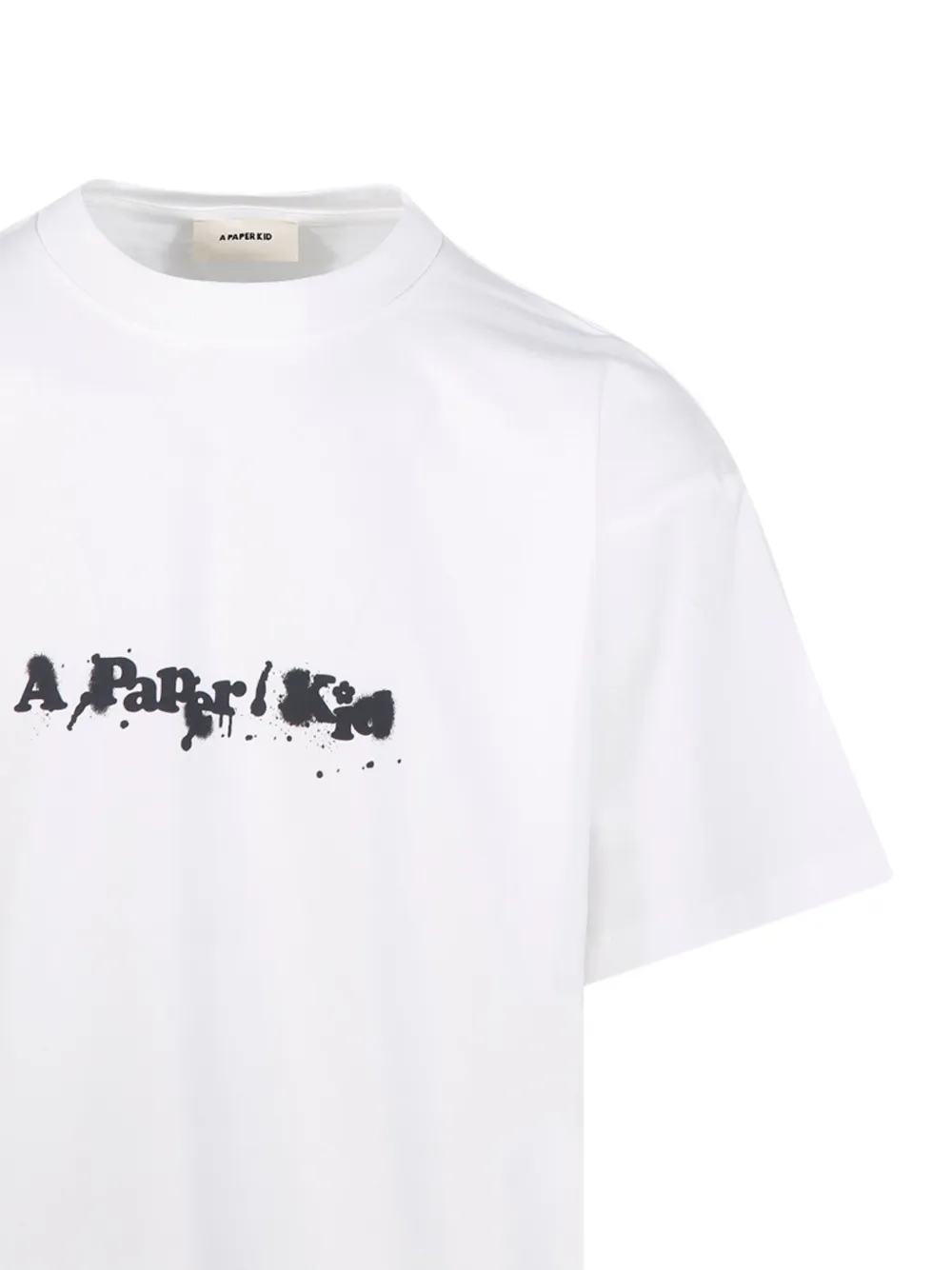 A Paper Kid T-shirt met logo Wit