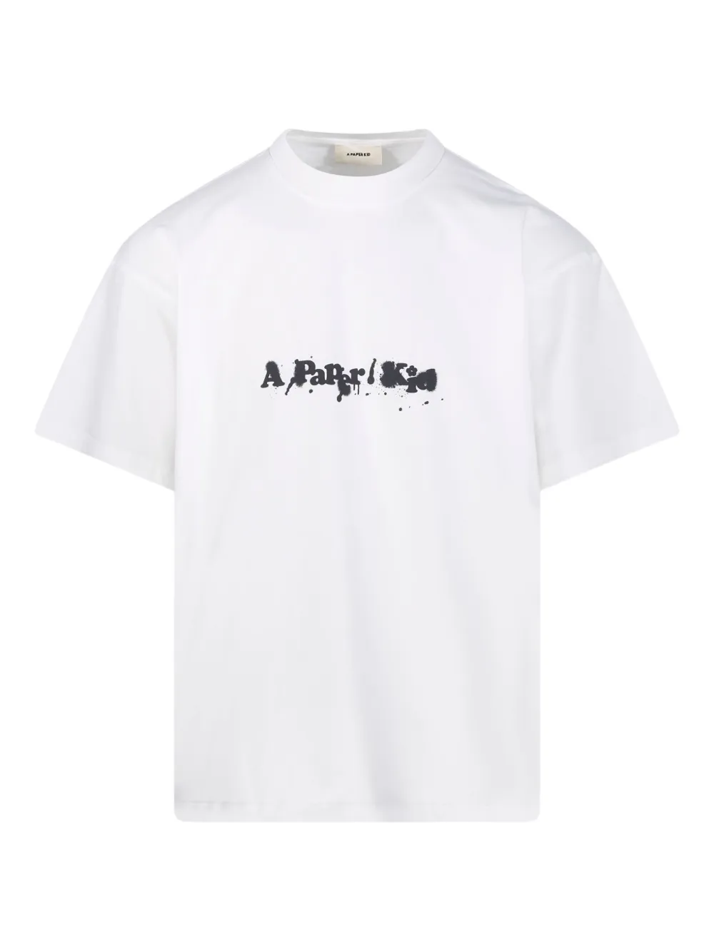 A Paper Kid paint-splatter logo T-shirt | White | Image 1