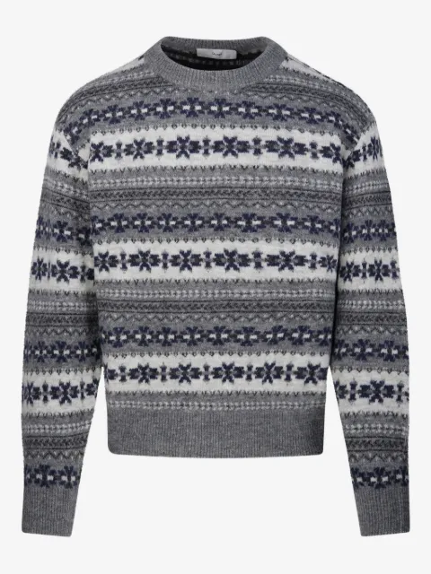 DUNST fair-isle crew-neck jumper
