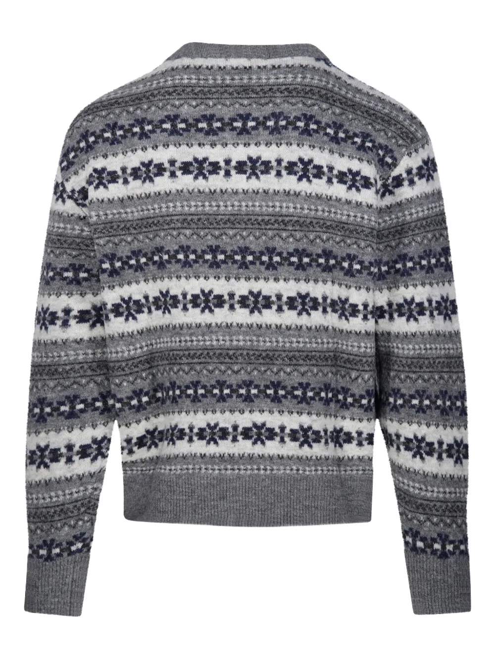 Dunst Fair-isle Crew-neck Jumper In Gray