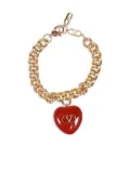 Valentino Garavani curb-chain heart bracelet - Gold