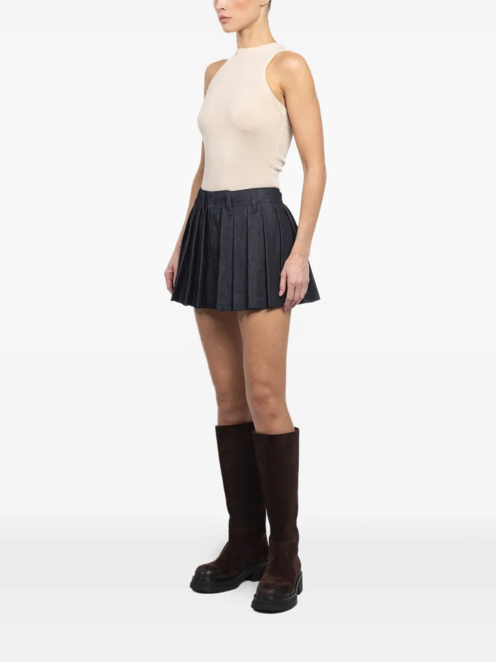  Citizens Of Humanity Pleated Mini Skirt - Grey 