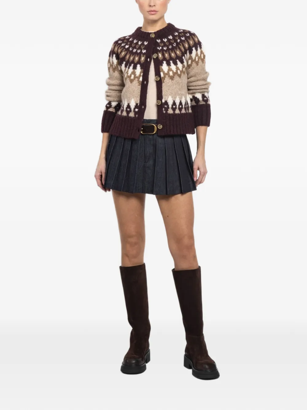 Citizens of Humanity pleated mini skirt - Grijs