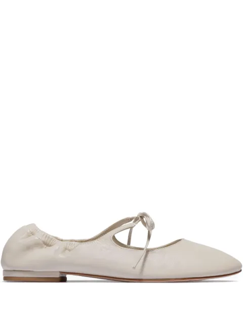Bernardo 1946 tie-fastening elasticated ballet flats