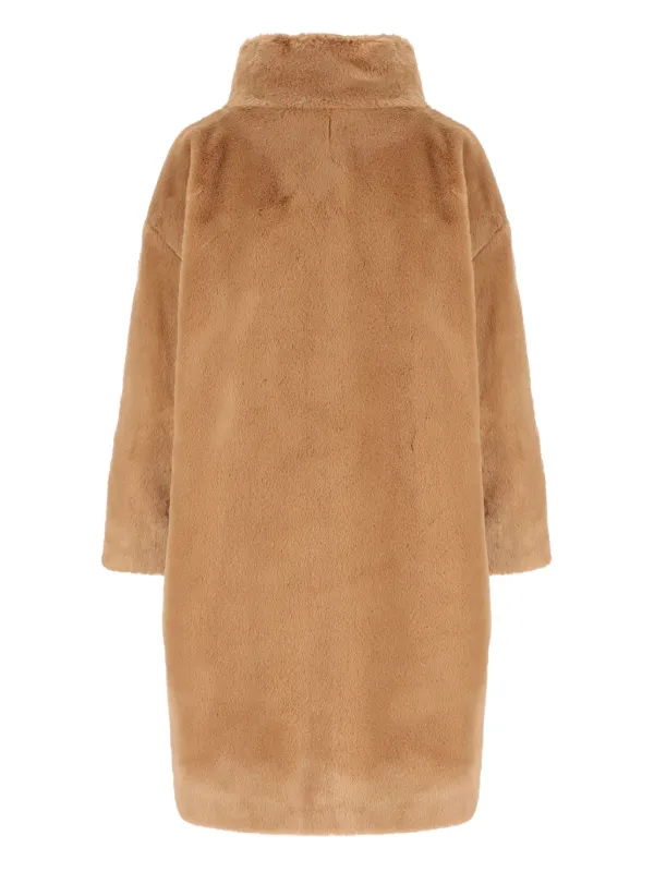 Herno high-neck faux-fur Coat | Brown | FARFETCH