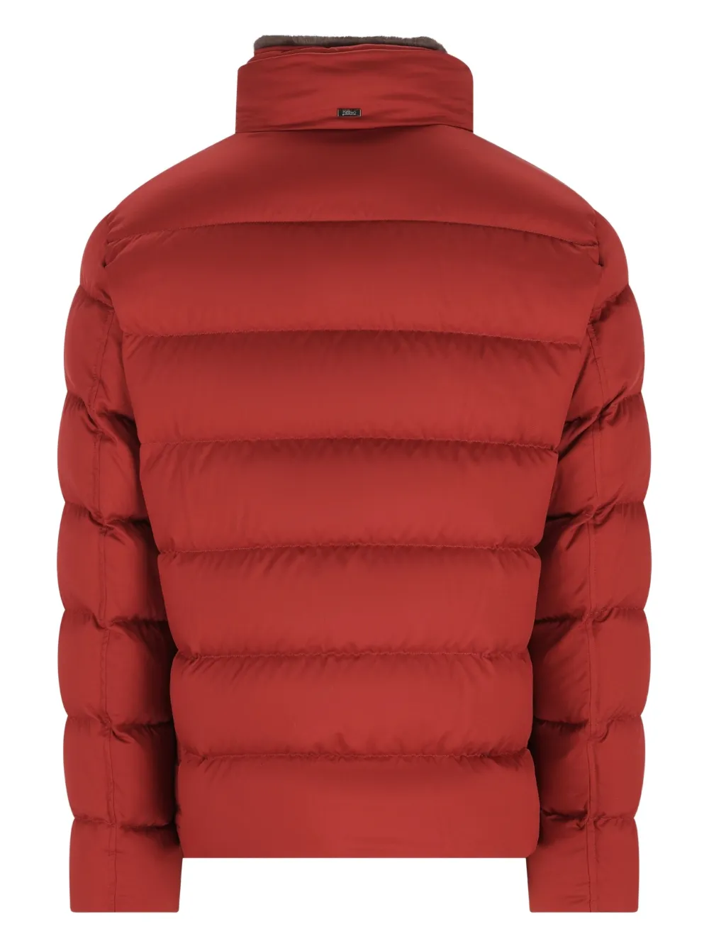 Herno Bomber Jacket In Arendelle And Faux Fur In Red
