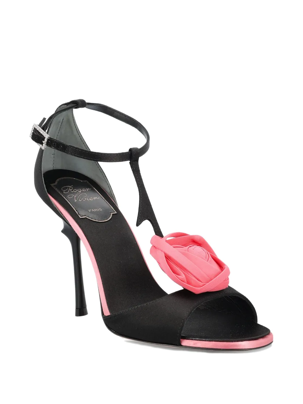 Roger Vivier 100mm rose-embellished t-bar sandals | Heeled Pumps | Image 2