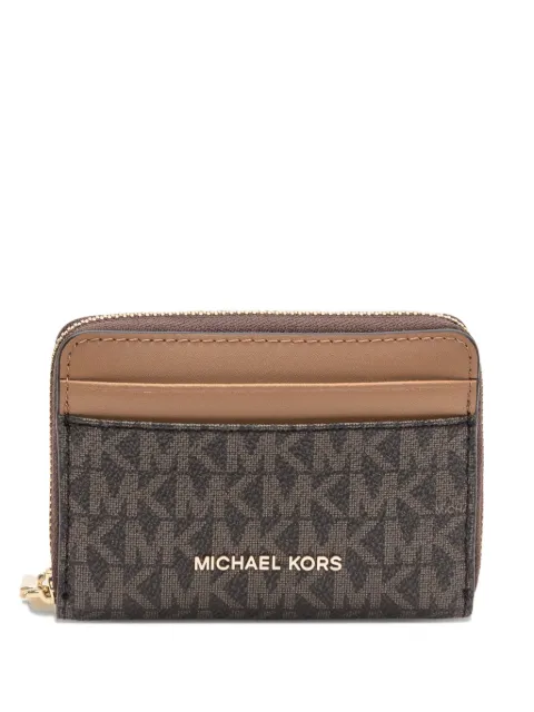 Michael Kors cartera con monograma y cierre