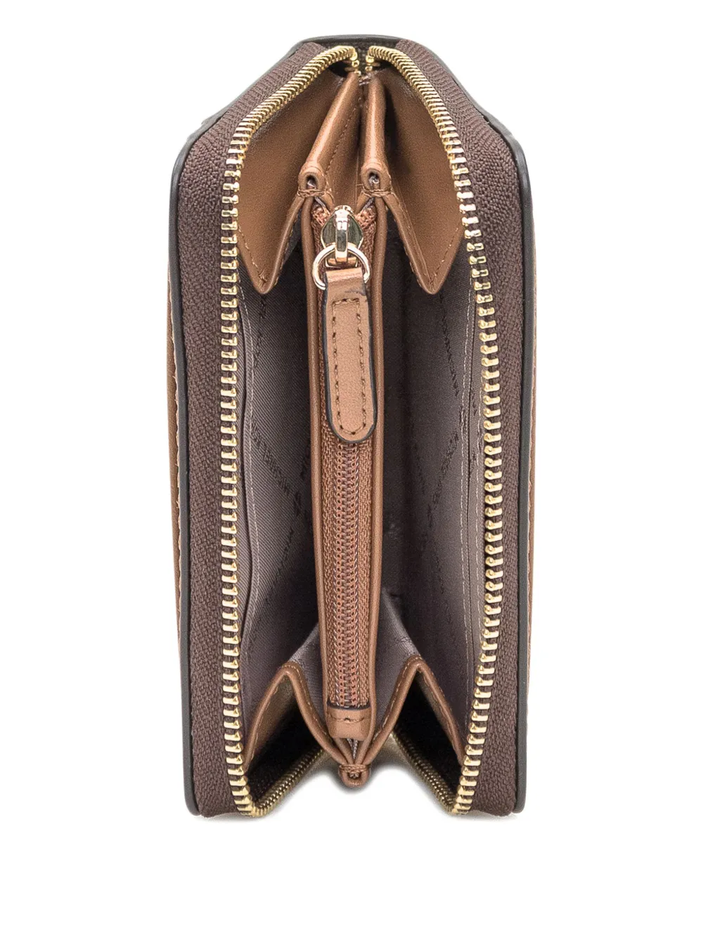 Michael Kors Portemonnee met rits en monogram Bruin