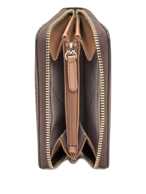 Michael Kors Monogram Zip Wallet | Brown | FARFETCH