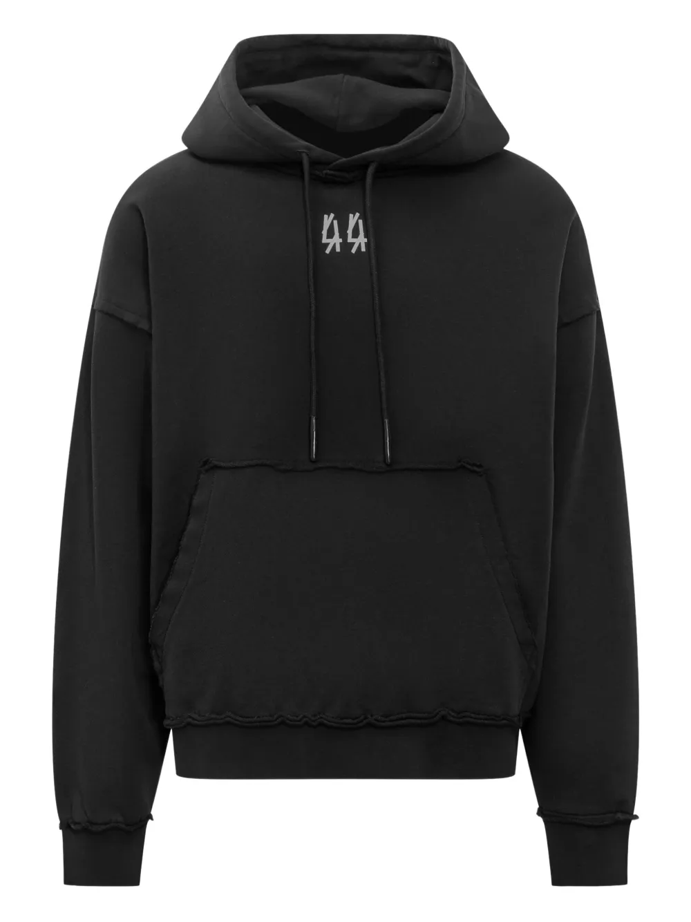 44 LABEL GROUP graphic-print hoodie | Black | Image 1