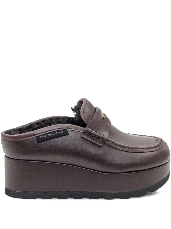 Stella McCartney Elyse Alter Mat Platform Mules in Brown