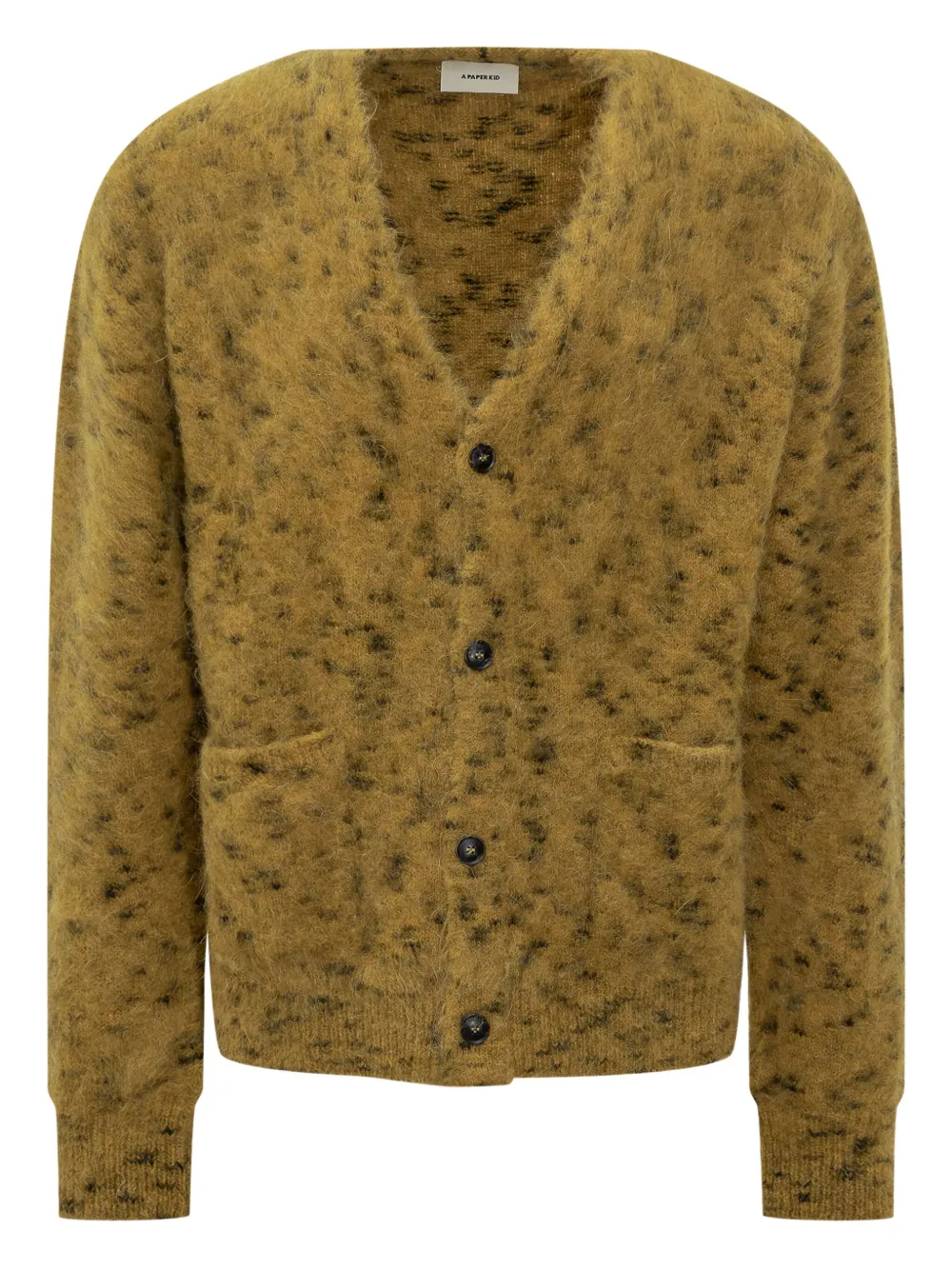 A Paper Kid pocket knitted cardigan | Brown | Image 1