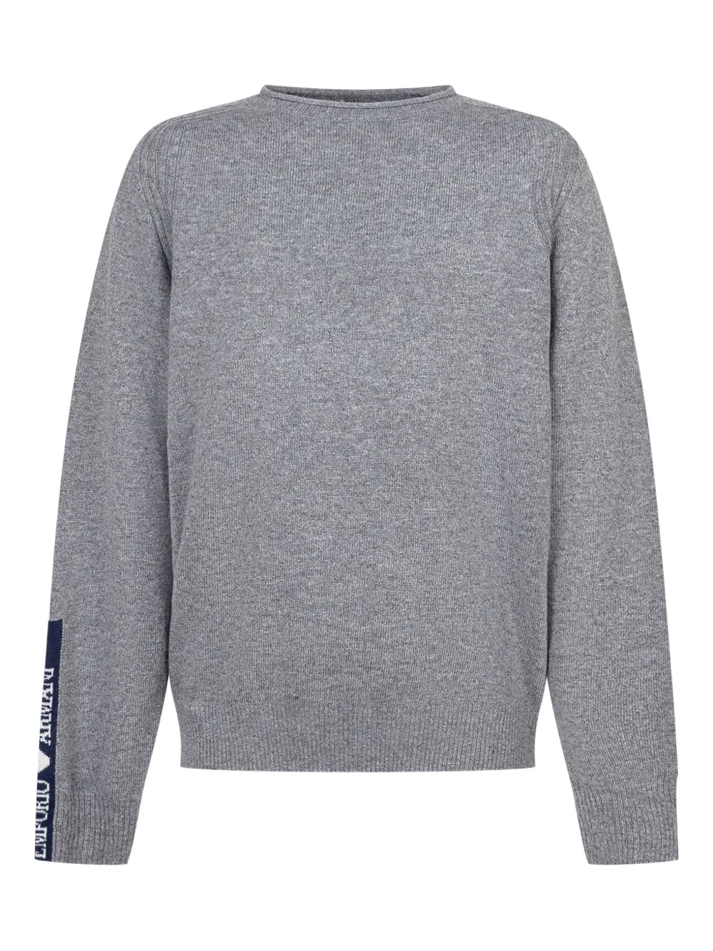 Emporio Armani Kids logo-intarsia sweater - Grigio