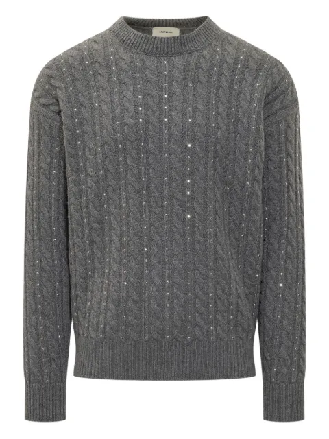 A Paper Kid cable-knit crew-neck sweater