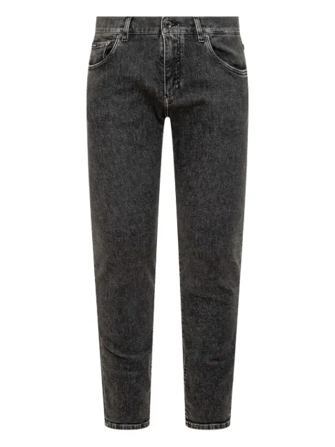 Dolce & Gabbana jeans con placa metálica