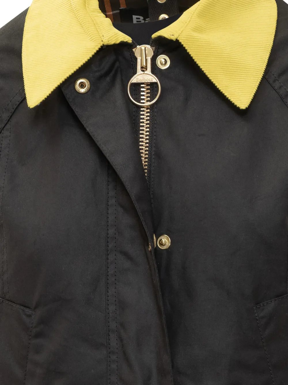 Barbour Jack met contrasterende kraag Zwart