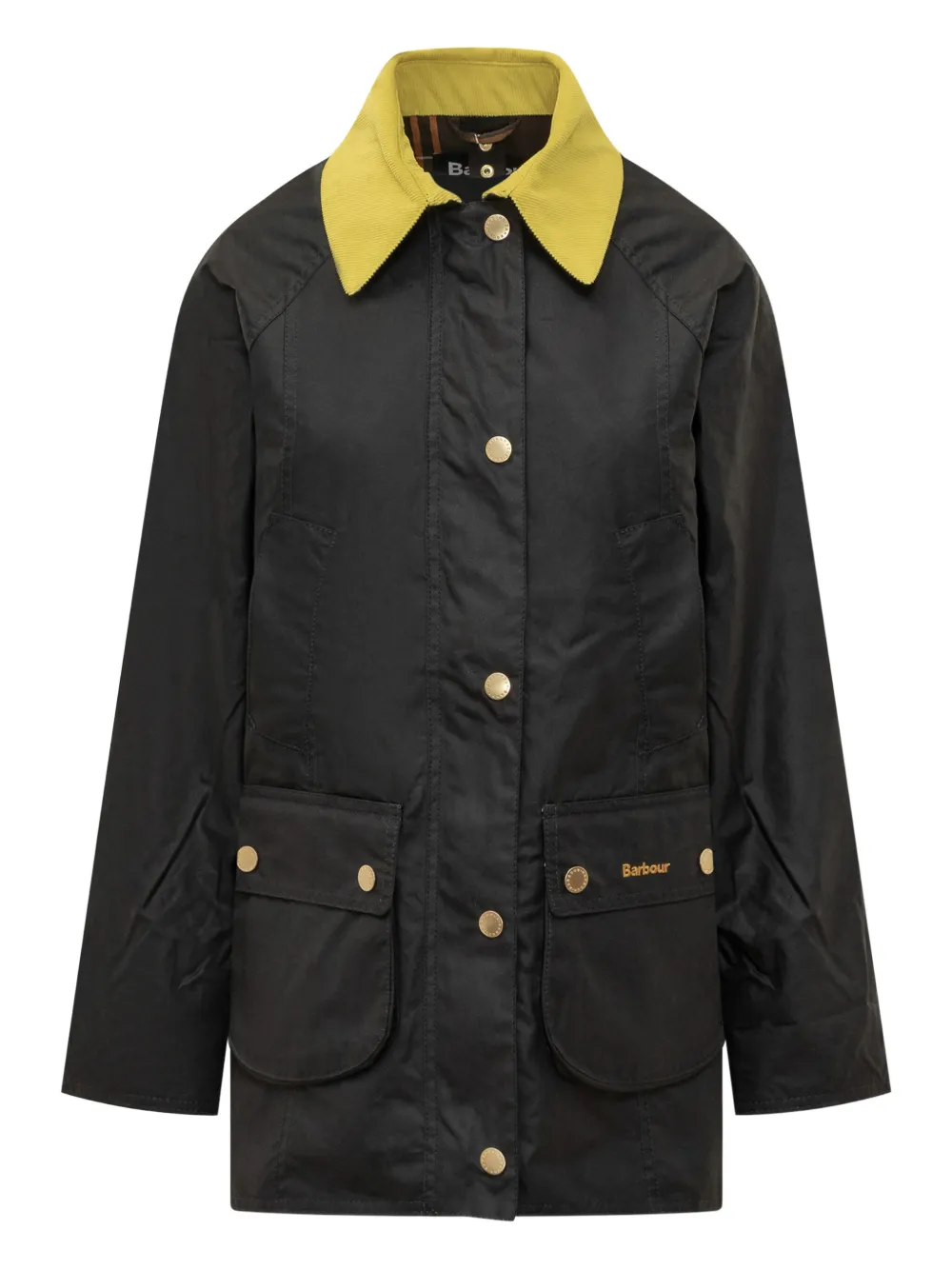Barbour contrast-collar jacket - ブラック Barbour contrast-collar jacket - ブラック