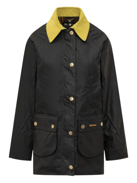 Barbour contrast-collar jacket