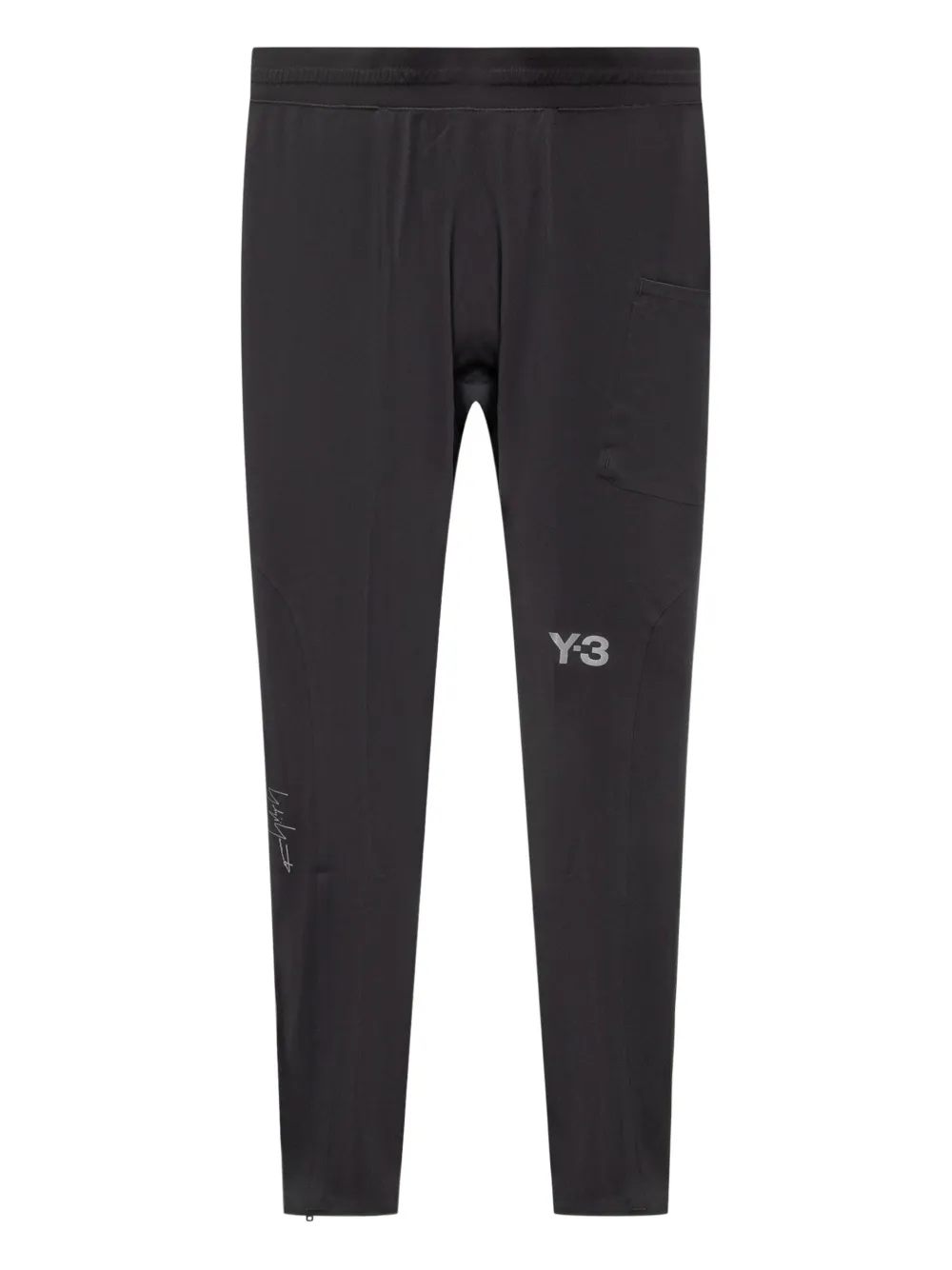 Y-3 Logo-detail Leggings In Blue