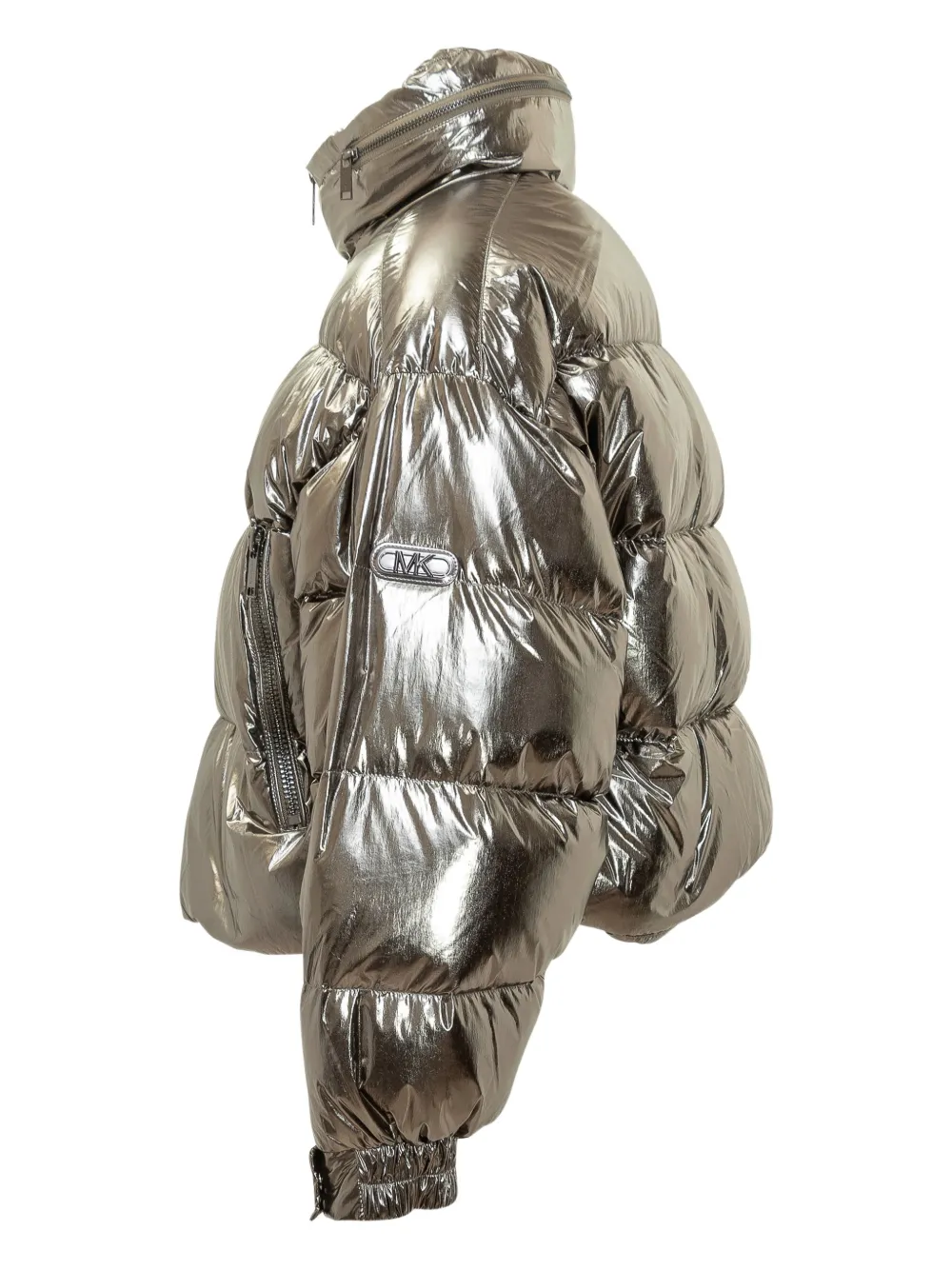 Michael Michael Kors Metallic Puffer Jacket - Grey 