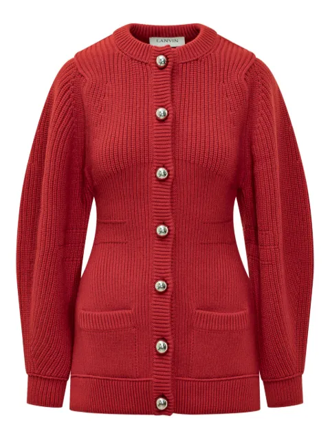 Lanvin ribbed button cardigan