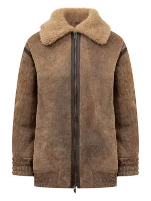 Christian Dior Pre-Owned 1980s Sheepskin Midi Coat | Brown | FARFETCH