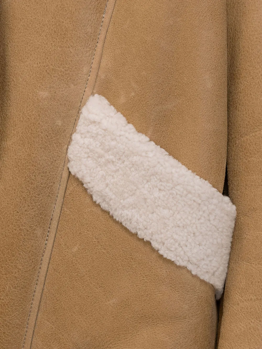 Salvatore Santoro Sheepskin Panelled Coat In Brown