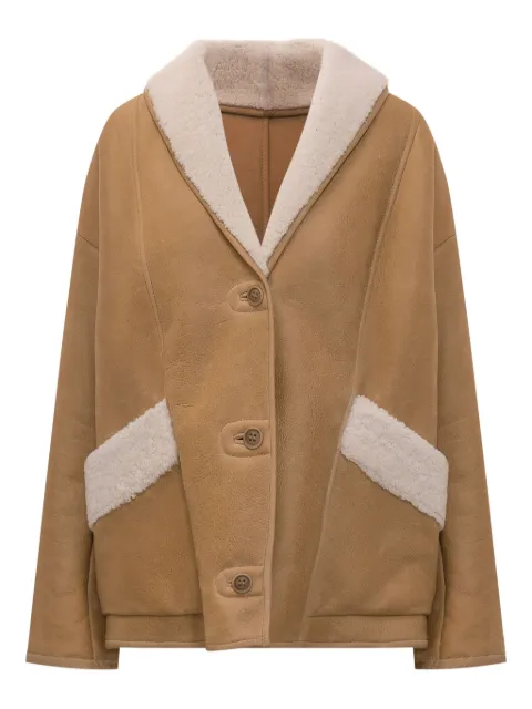 Salvatore Santoro sheepskin panelled coat