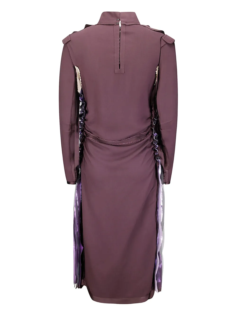 Maison Margiela ruffled-dropped midi dress - Paars