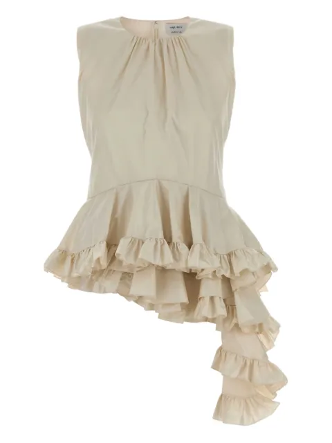 Alexander McQueen ruffled asymmetric top