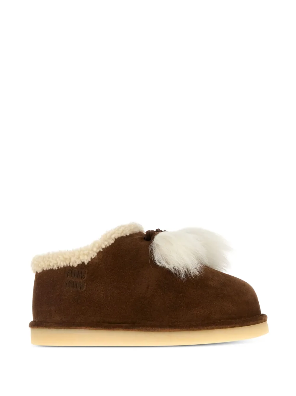Miu Miu shearling-trimmed tassel loafers - Bruin