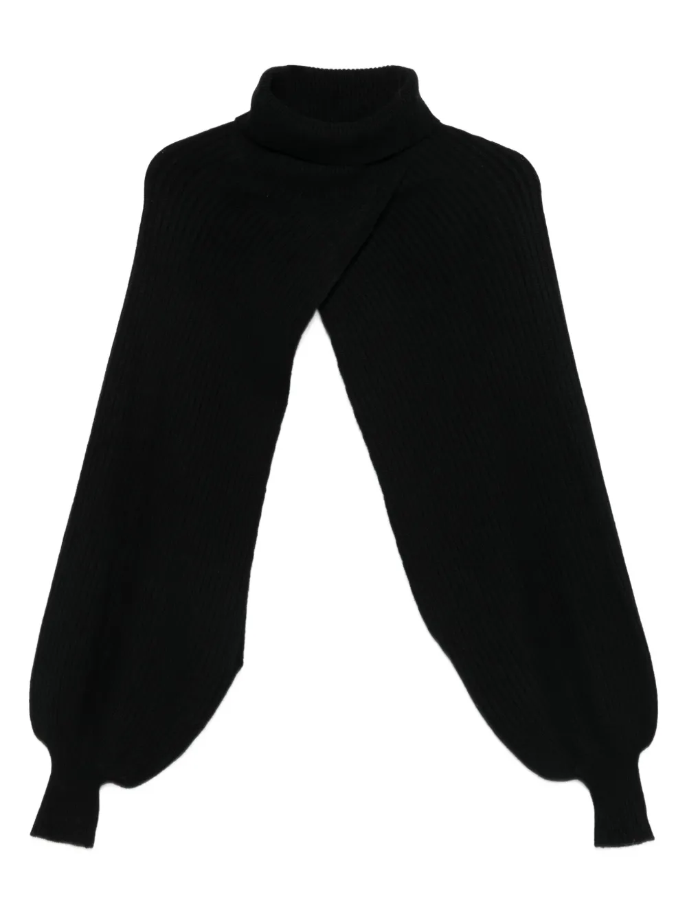 ALPHA STUDIO capa tejida con cuello vuelto | negro | Image 1