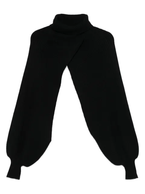ALPHA STUDIO roll-neck knitted cape
