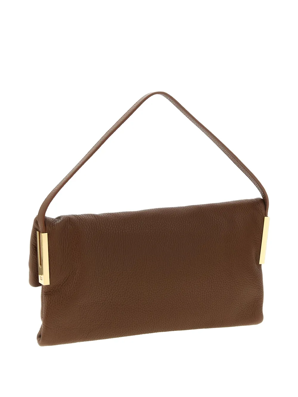 Elisabetta Franchi logo-embossed folded shoulder bag - Bruin
