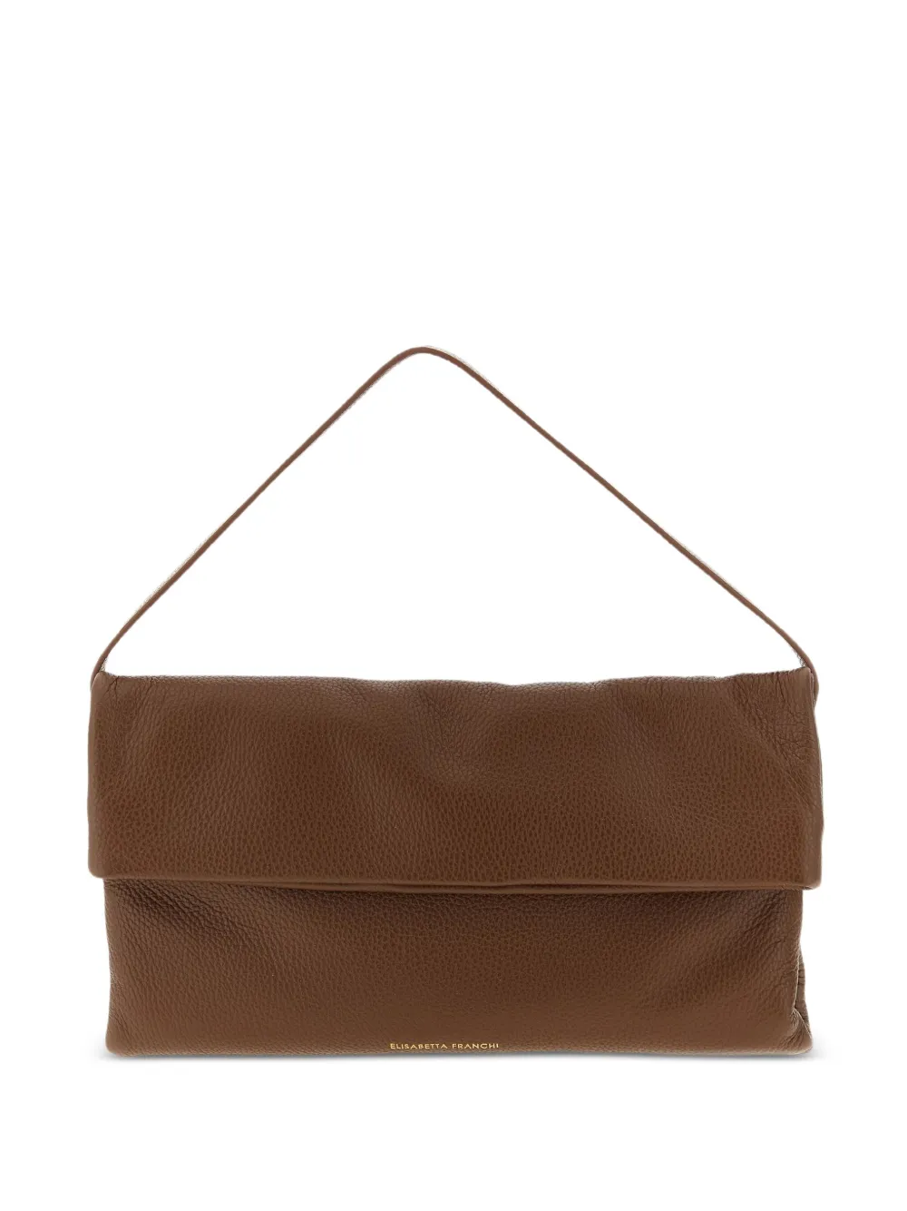 Elisabetta Franchi logo-embossed folded shoulder bag | Brown | Image 1