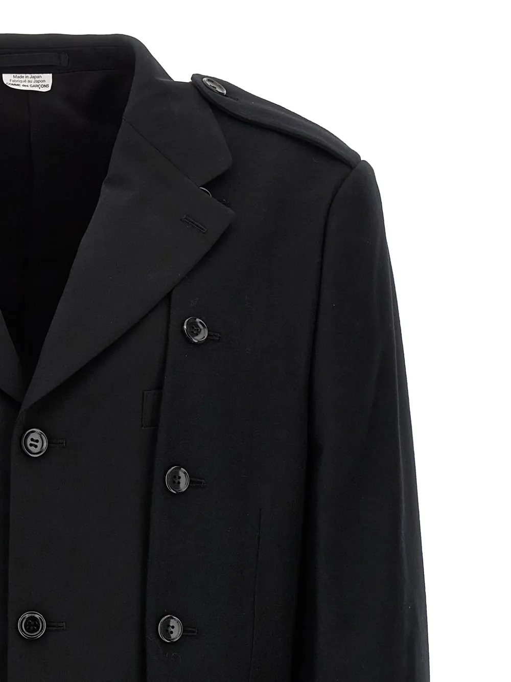 Comme Des Garçons Homme Deux Double Layer Blazer Coat In Black