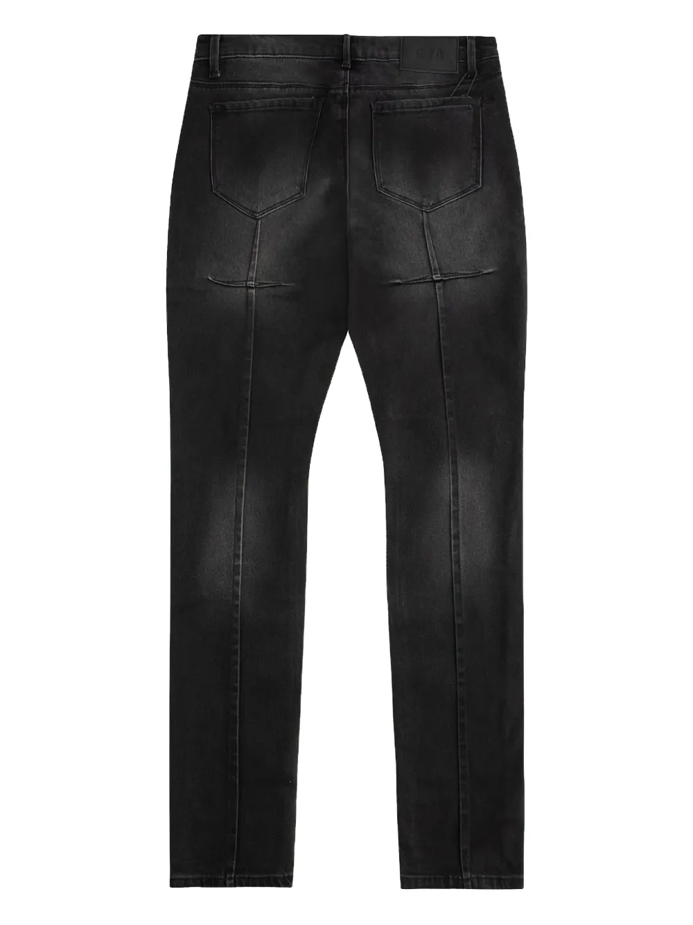 Rta Distressed Bootcut Jeans In Black