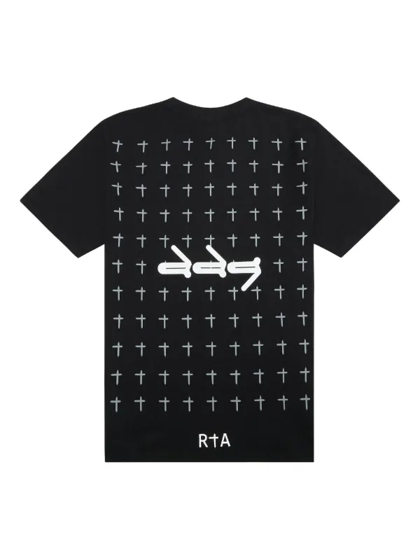 RTA Liam DDG Grid T-shirt | Black | FARFETCH