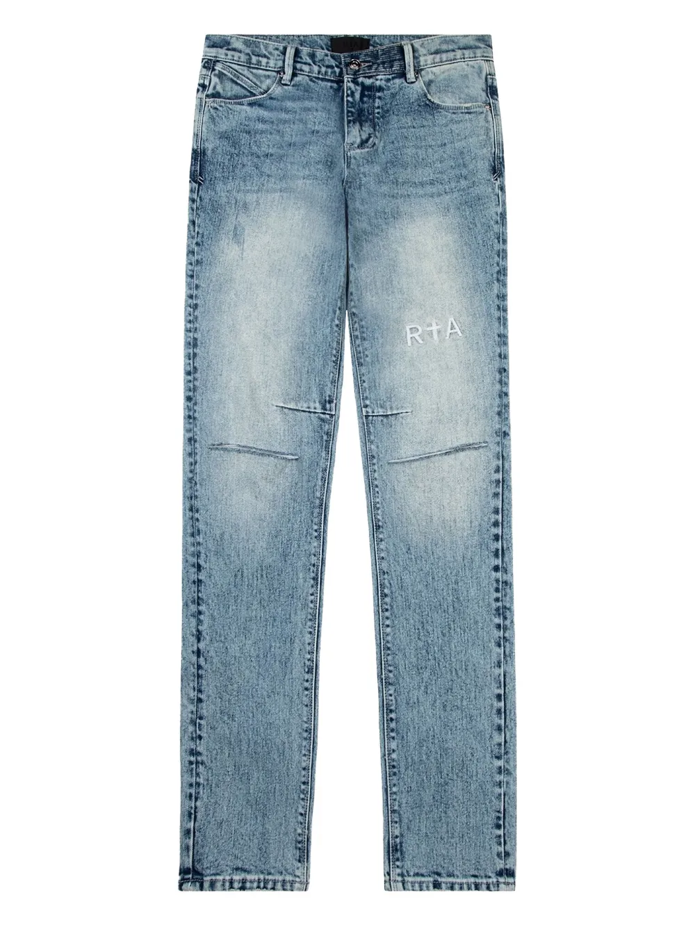 Rta Bryant Distressed Bootcut Jeans In Blue