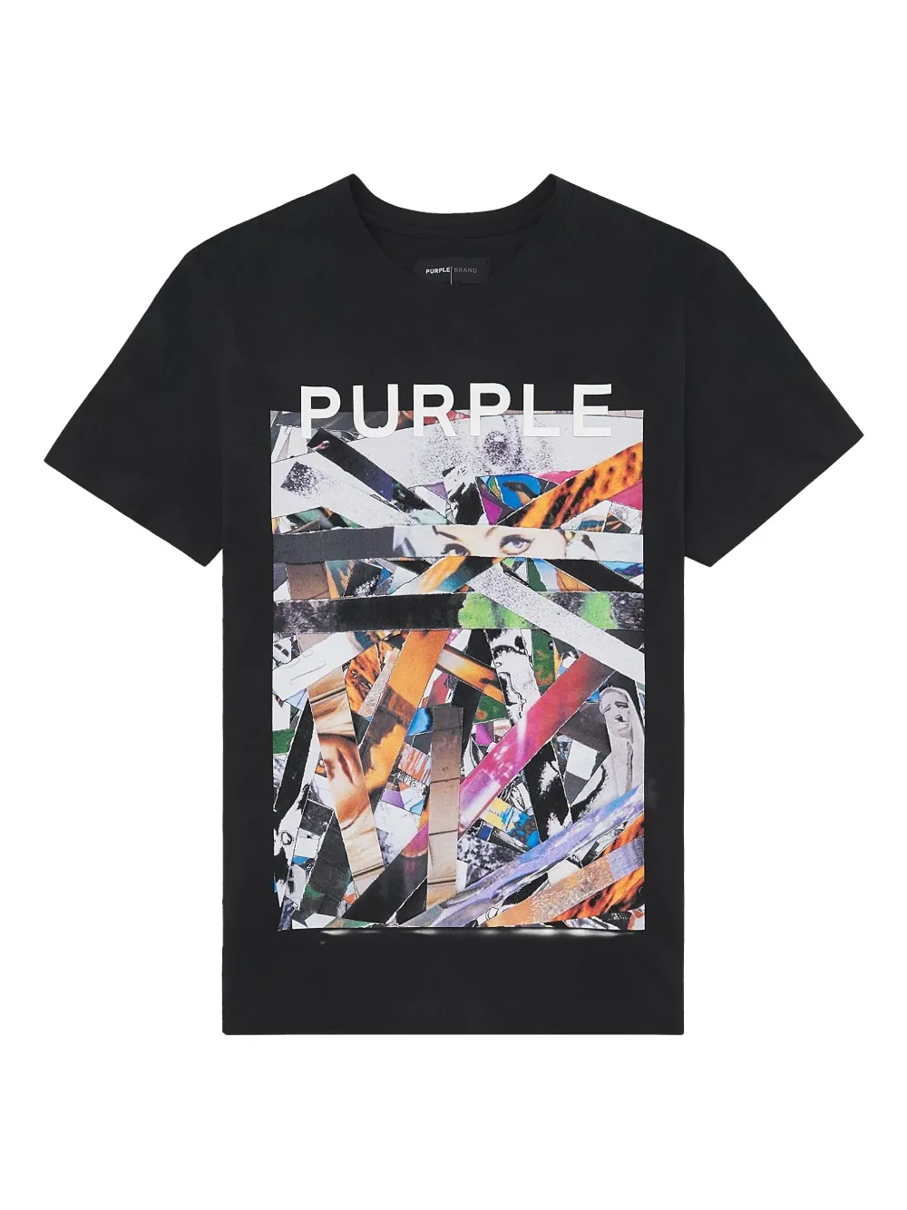 Purple Brand Face Parts T-shirt | Black | Image 1