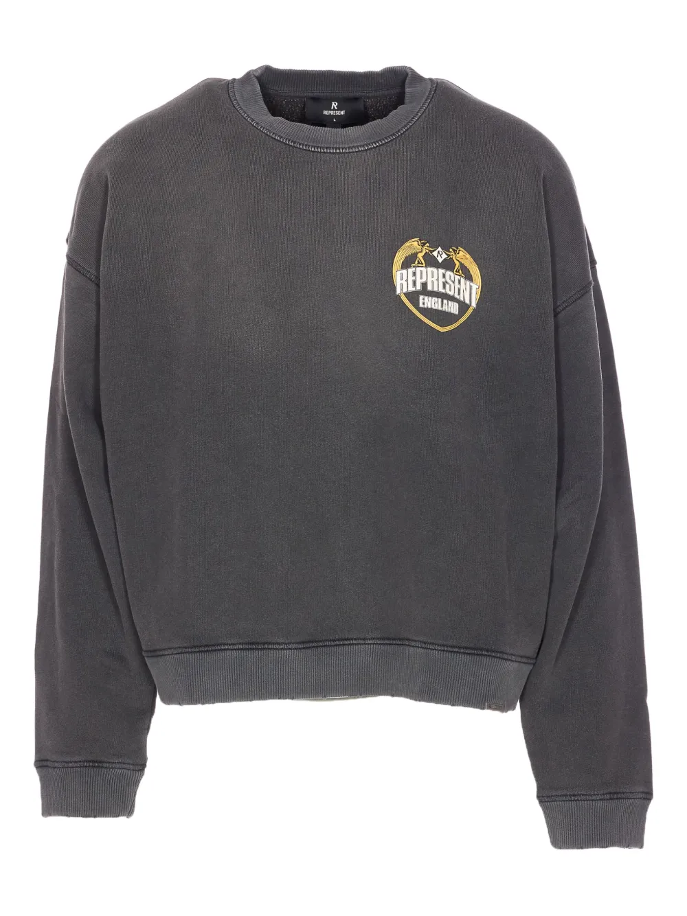 Represent Graphic Crewneck Sweater Long Sleeves In Black