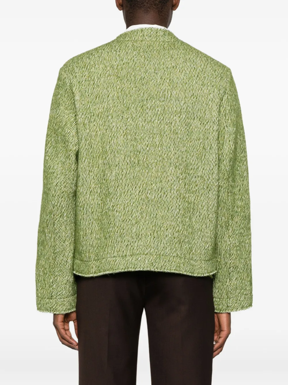 Séfr Buttoned Patch-pocket Cardigan In Green