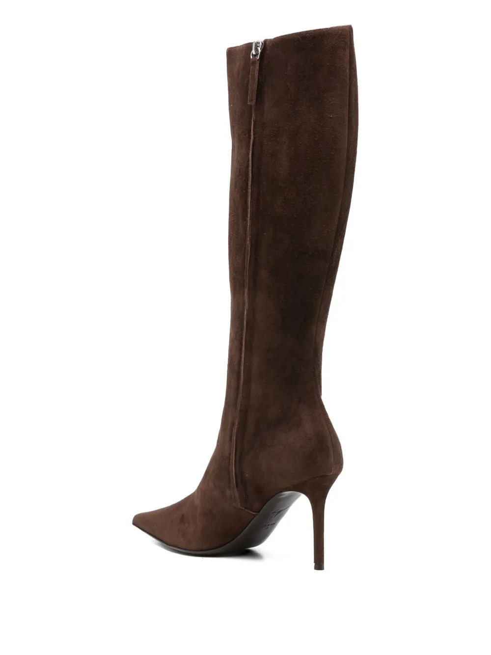 Giuseppe Zanotti 85mm Pointed-toe Boots In Brown