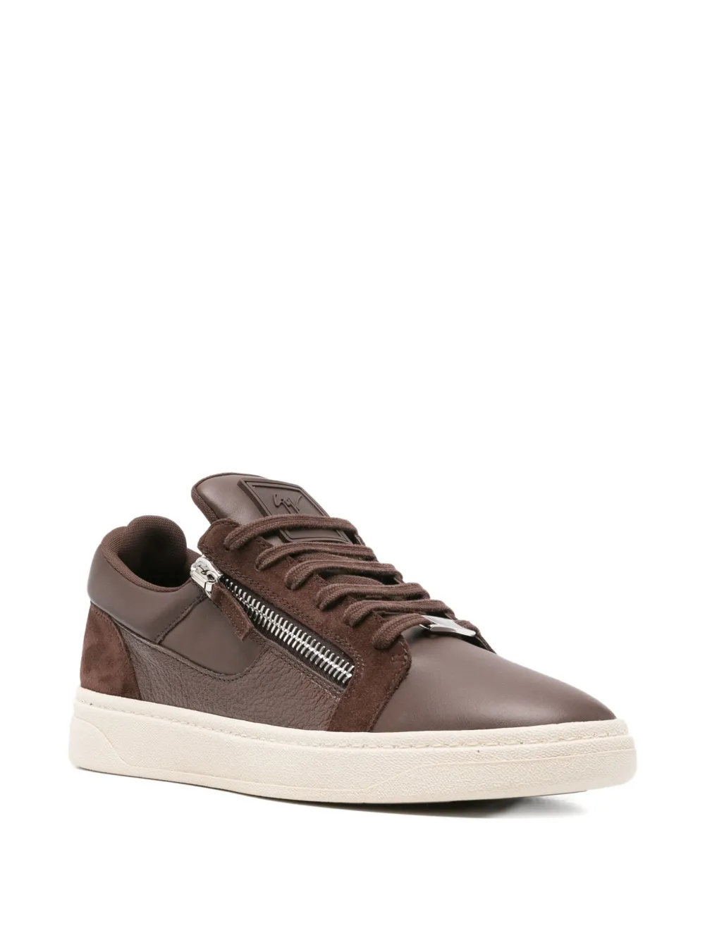 Giuseppe Zanotti Sneakers met ritsdetail Bruin