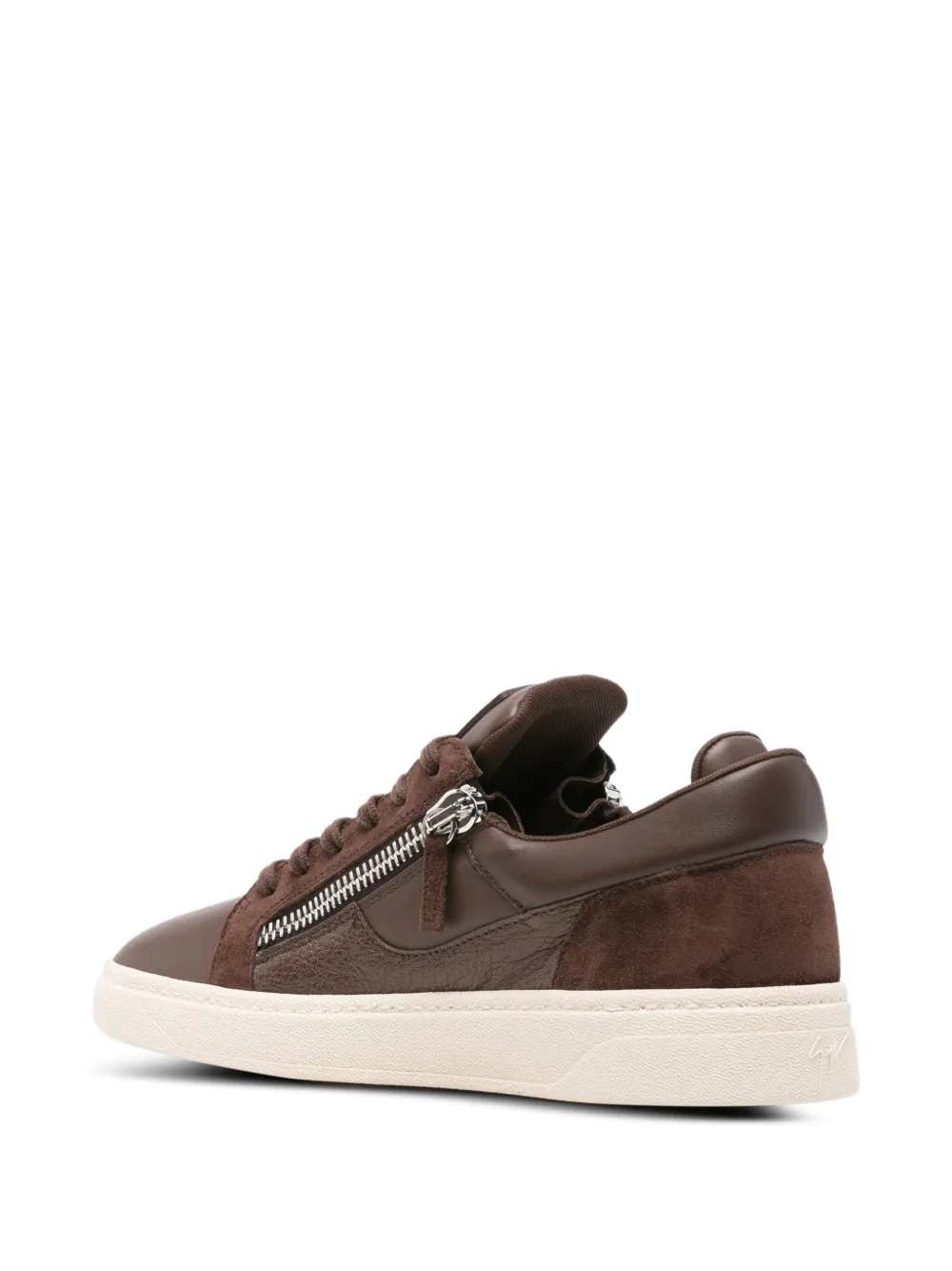 Giuseppe Zanotti Sneakers met ritsdetail Bruin