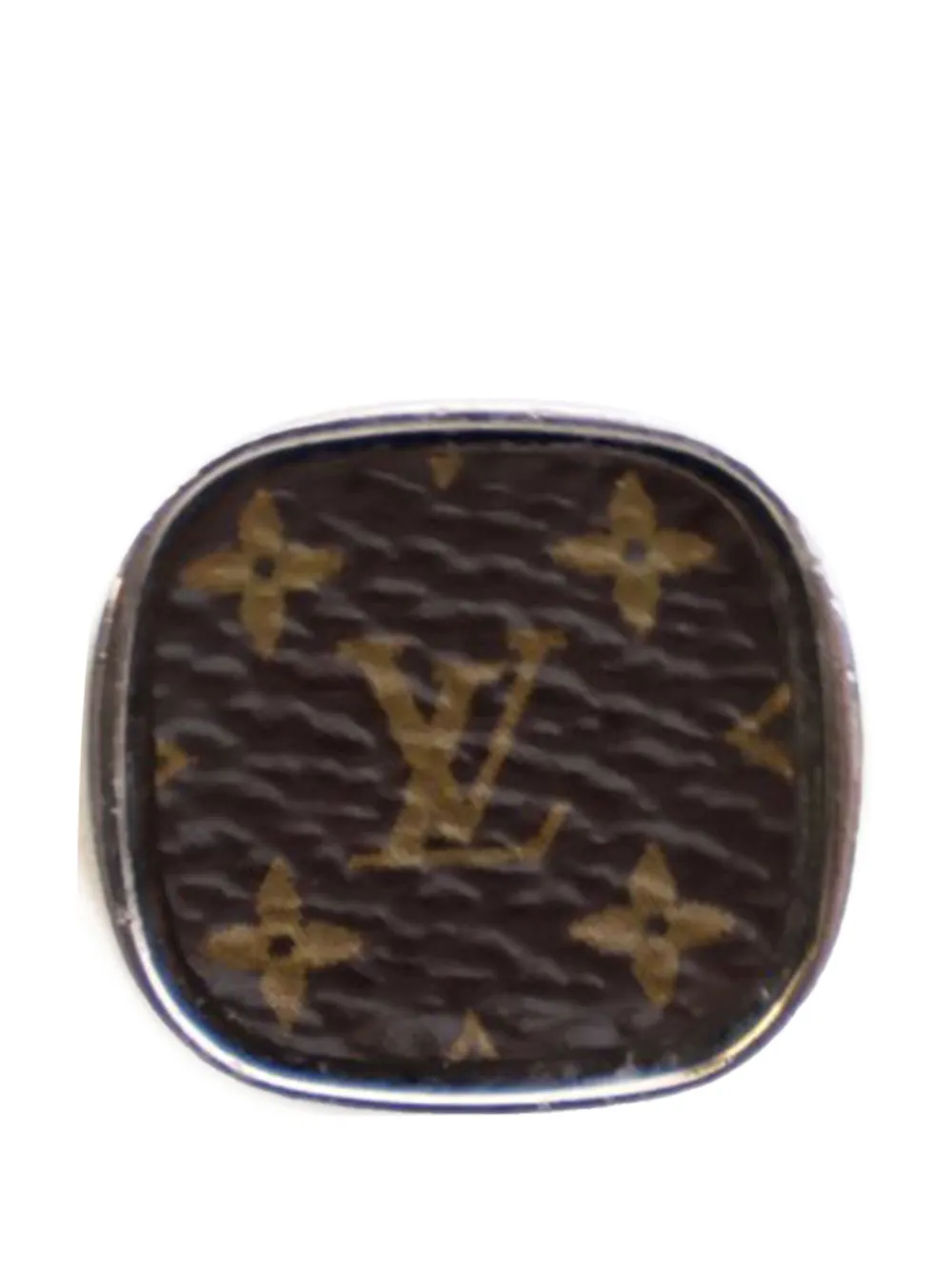 Louis Vuitton Pre-Owned 2005 Monogram PadLock Signet Ring costume ring | Silver | Image 1